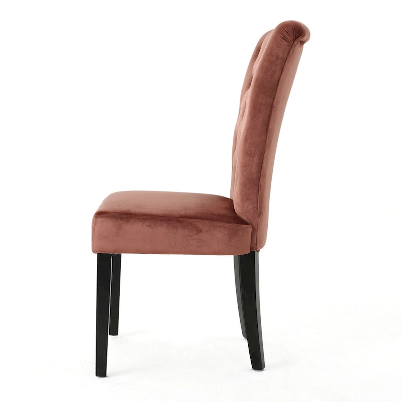 Chaise de salle à manger en velours