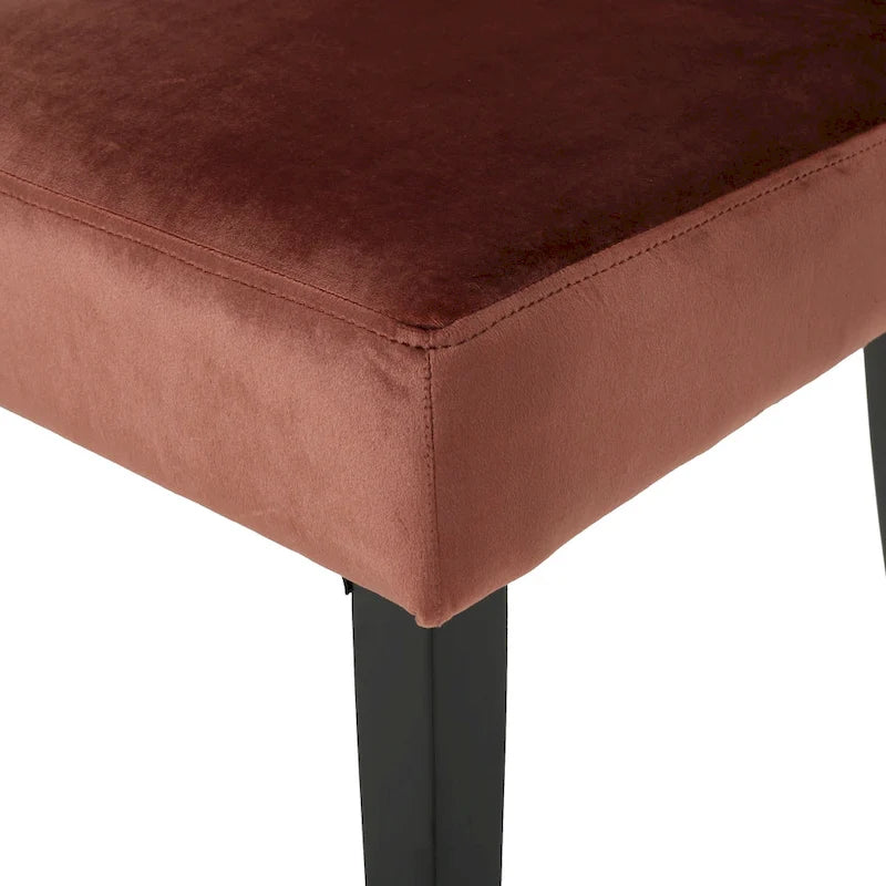 Chaise de salle à manger en velours