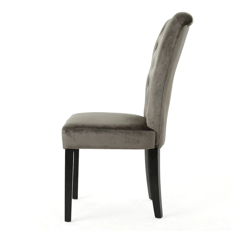 Chaise de salle à manger en velours