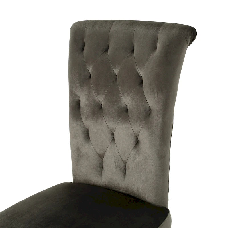 Chaise de salle à manger en velours