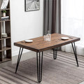Table à manger design épingle à cheveux en métal industriel