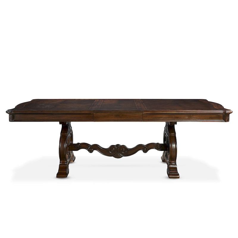 Table à manger traditionnelle marron