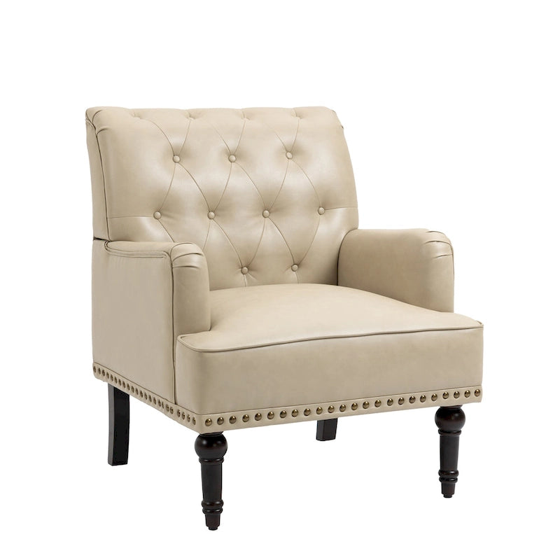Fauteuil d'appoint en cuir PU pour salon