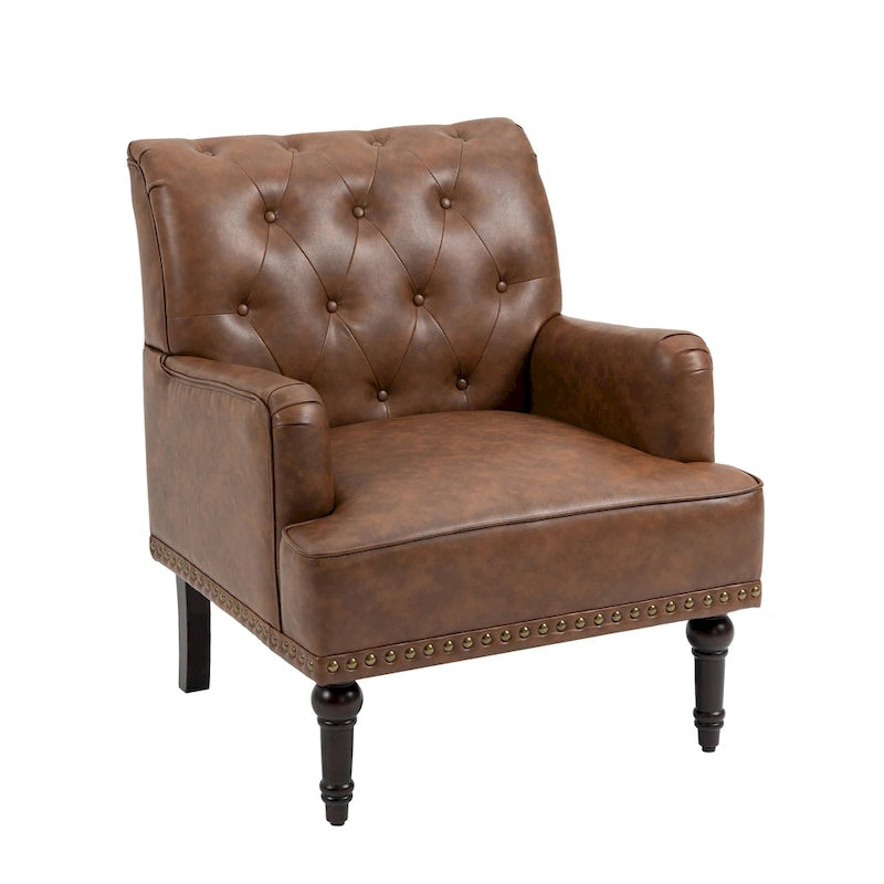 Fauteuil d'appoint en cuir PU pour salon