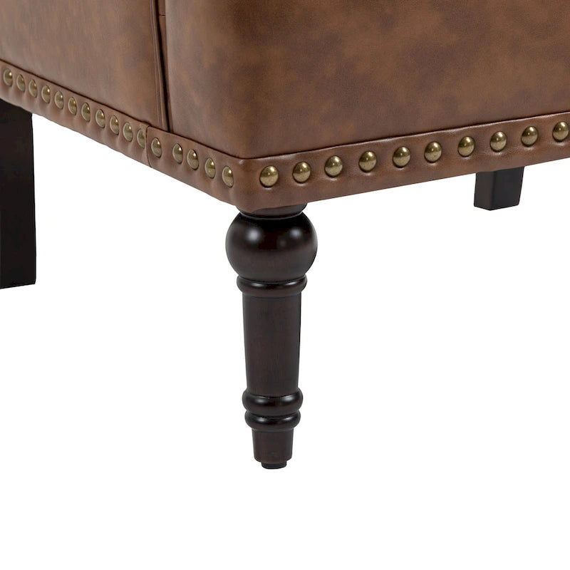 Fauteuil d'appoint en cuir PU pour salon
