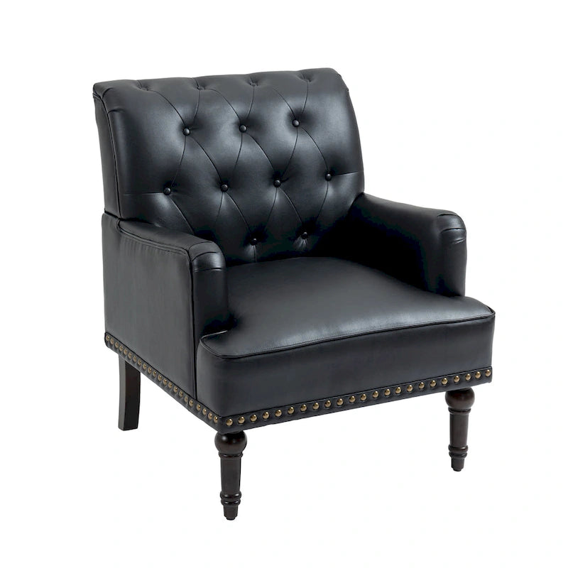 Fauteuil d'appoint en cuir PU pour salon