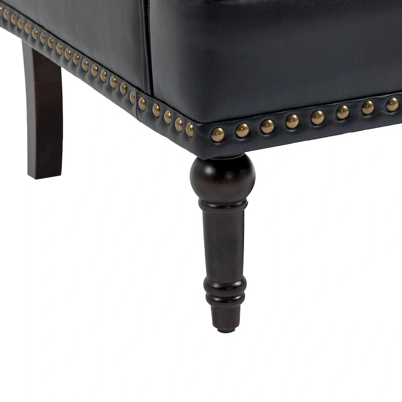 Fauteuil d'appoint en cuir PU pour salon