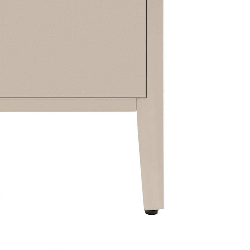 Meuble de rangement en bois avec trois portes en verre trempé
