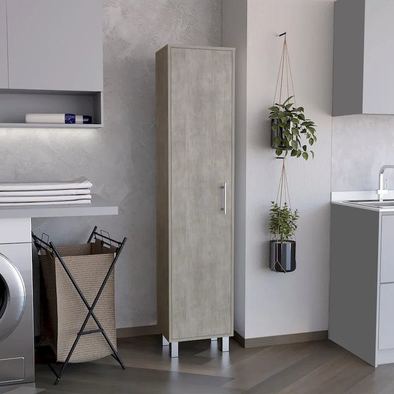 Armoire de rangement haute à 5 étagères, Balai de placard