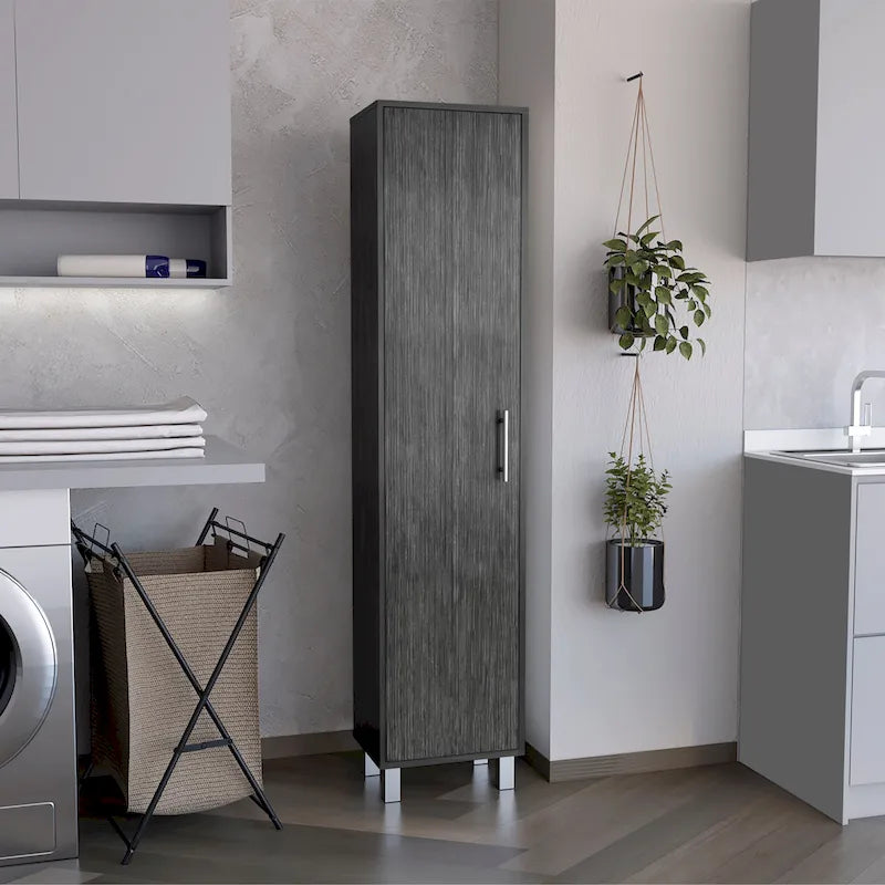 Armoire de rangement haute à 5 étagères, Balai de placard