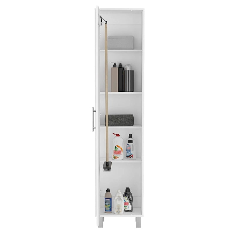 Armoire de rangement haute à 5 étagères, Balai de placard