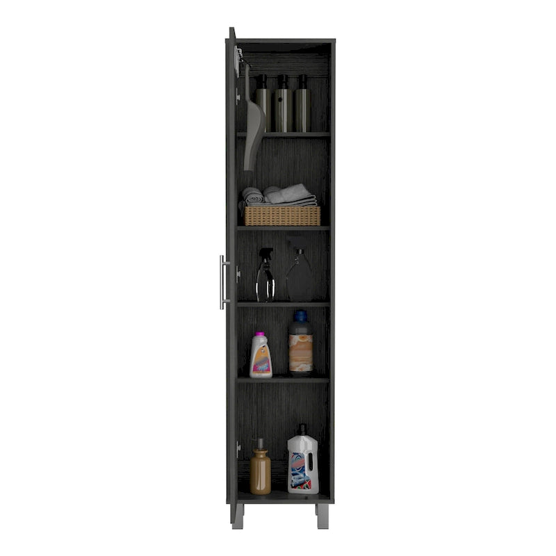 Armoire de rangement haute à 5 étagères, Balai de placard