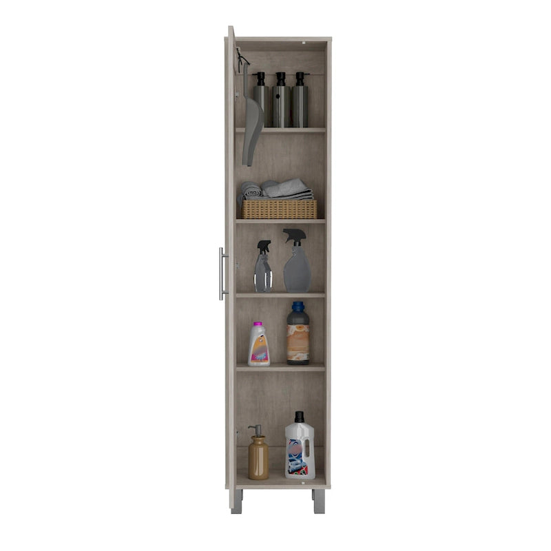 Armoire de rangement haute à 5 étagères, Balai de placard