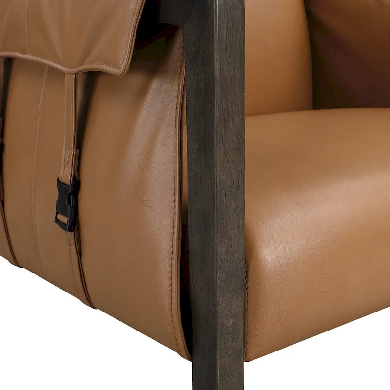 Chaise de loisirs en similicuir