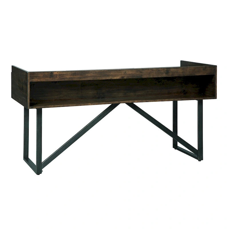 Bureau marron pour le télétravail