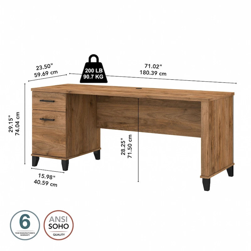 Bureau avec tiroirs de rangement