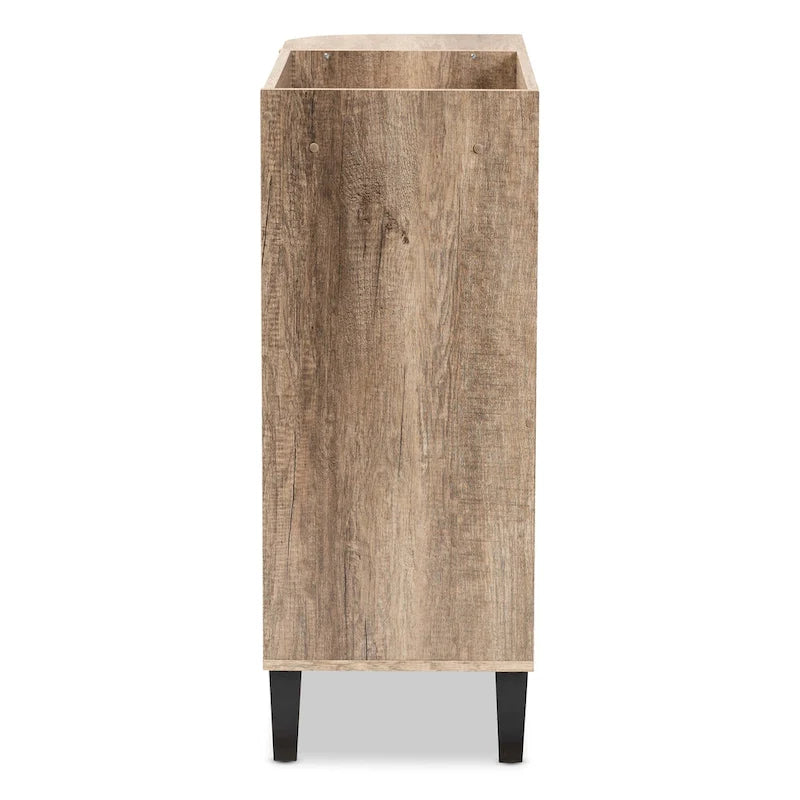 Meuble à chaussures moderne et contemporain en bois rustique à 2 portes