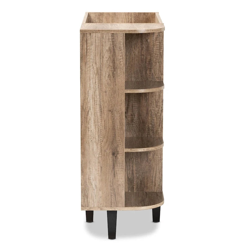 Meuble à chaussures moderne et contemporain en bois rustique à 2 portes