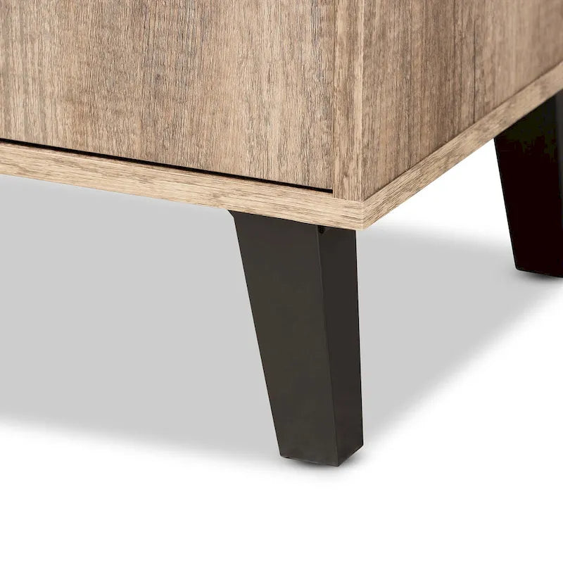 Meuble à chaussures moderne et contemporain en bois rustique à 2 portes