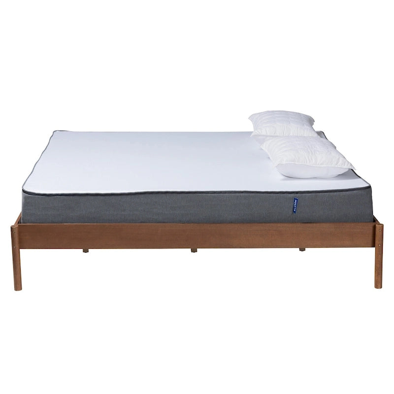 Cadre de lit en bois de noyer cendré de style Mid-Century Modern