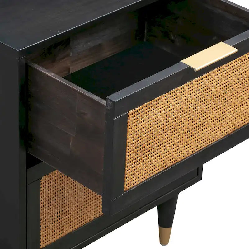 Table de chevet en rotin