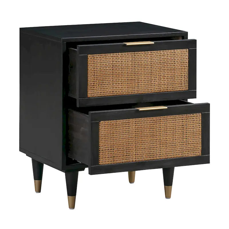 Table de chevet en rotin