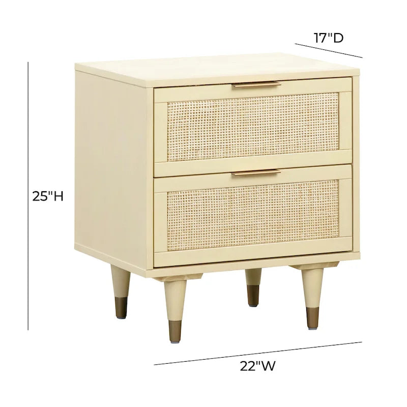 Table de chevet en rotin