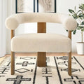 Fauteuil rembourré en bouclette