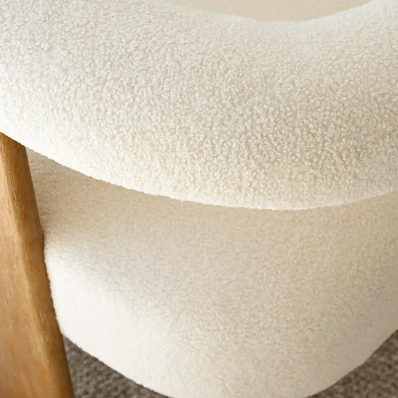 Fauteuil rembourré en bouclette