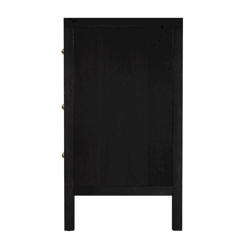 Commode large en bois à 6 tiroirs