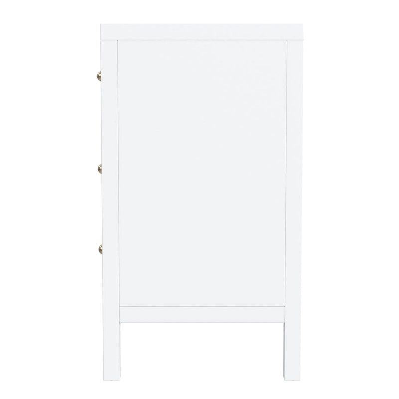 Commode large en bois à 6 tiroirs