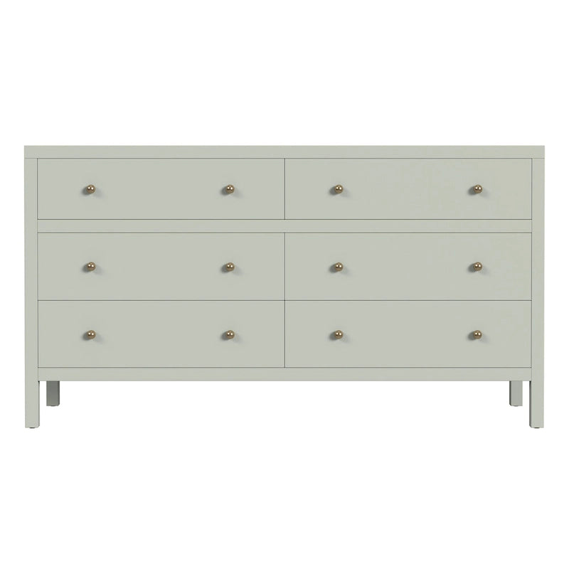 Commode large en bois à 6 tiroirs