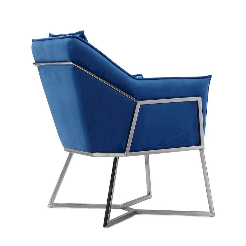 Fauteuil d'appoint en velours Origami