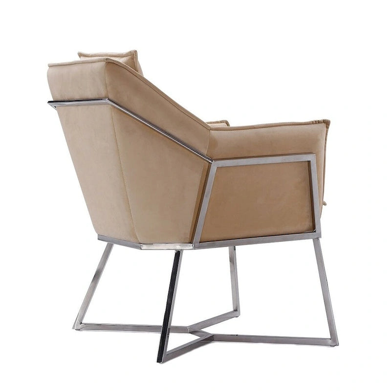 Fauteuil d'appoint en velours Origami