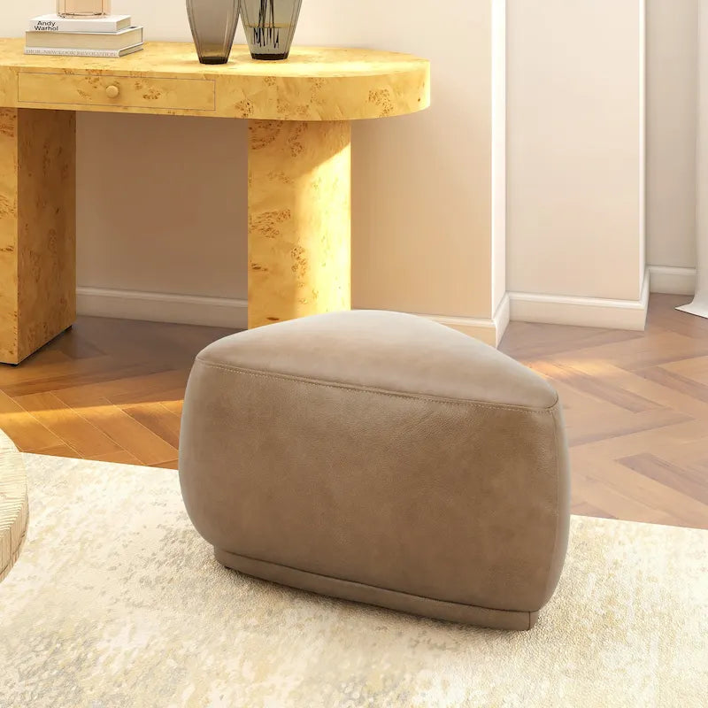 Pouf repose-pieds cocktail triangulaire arrondi