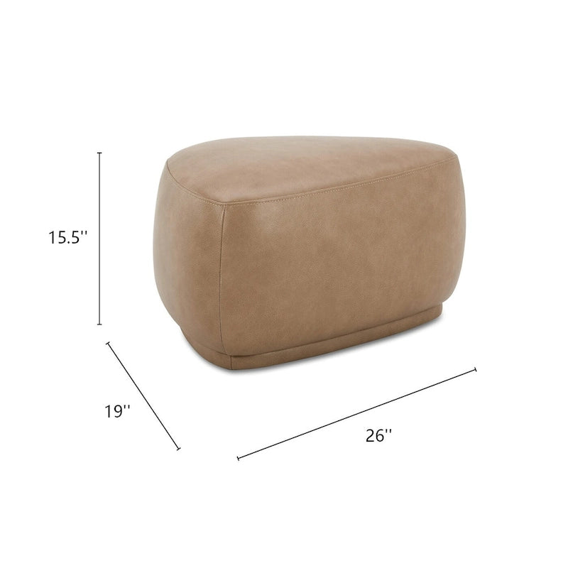 Pouf repose-pieds cocktail triangulaire arrondi