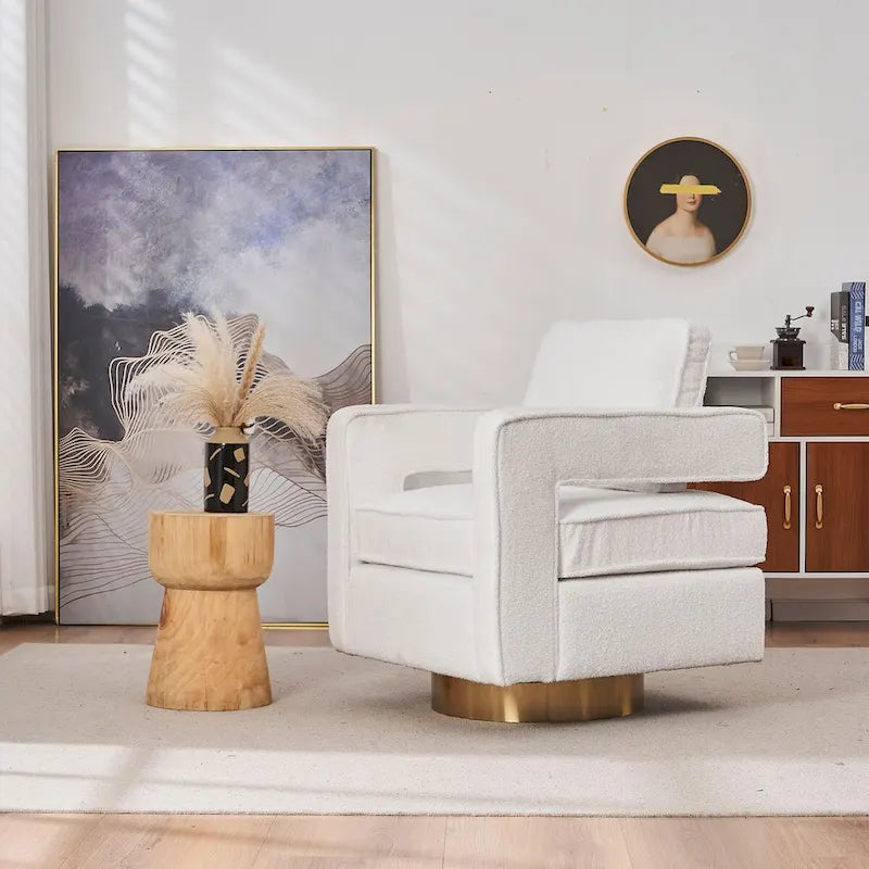 Fauteuil pivotant de salon