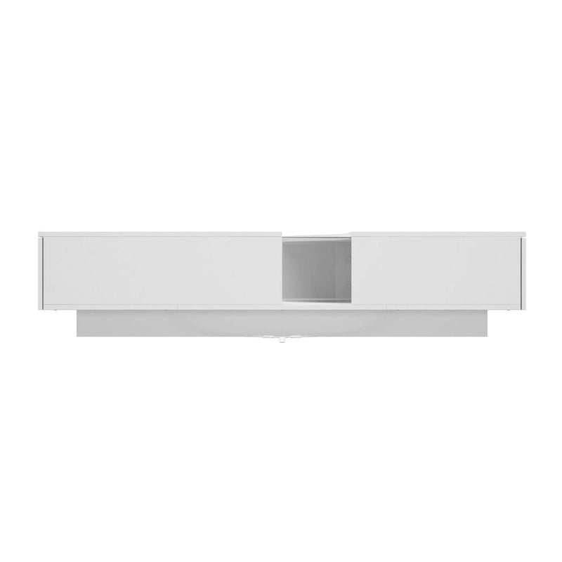 Fonctionnalité et élégance : Table basse moderne à LED avec plateau en verre