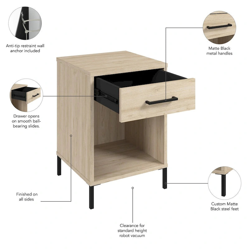Table d'appoint de salon avec tiroir