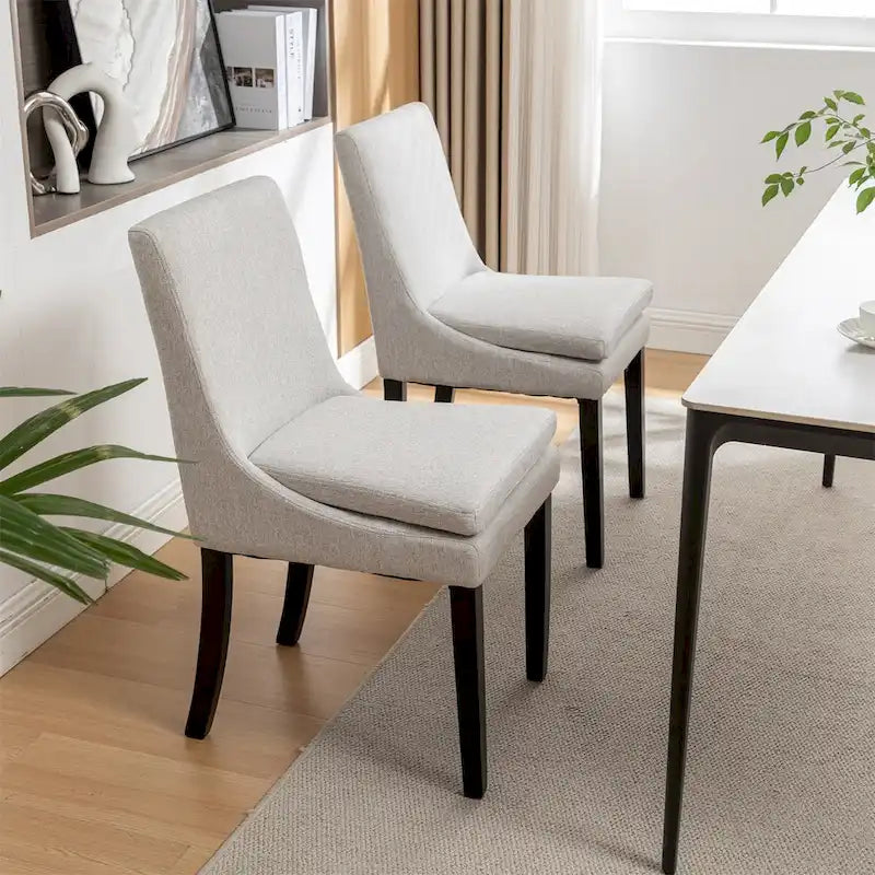 Chaises de salle à manger modernes avec pieds en bois massif