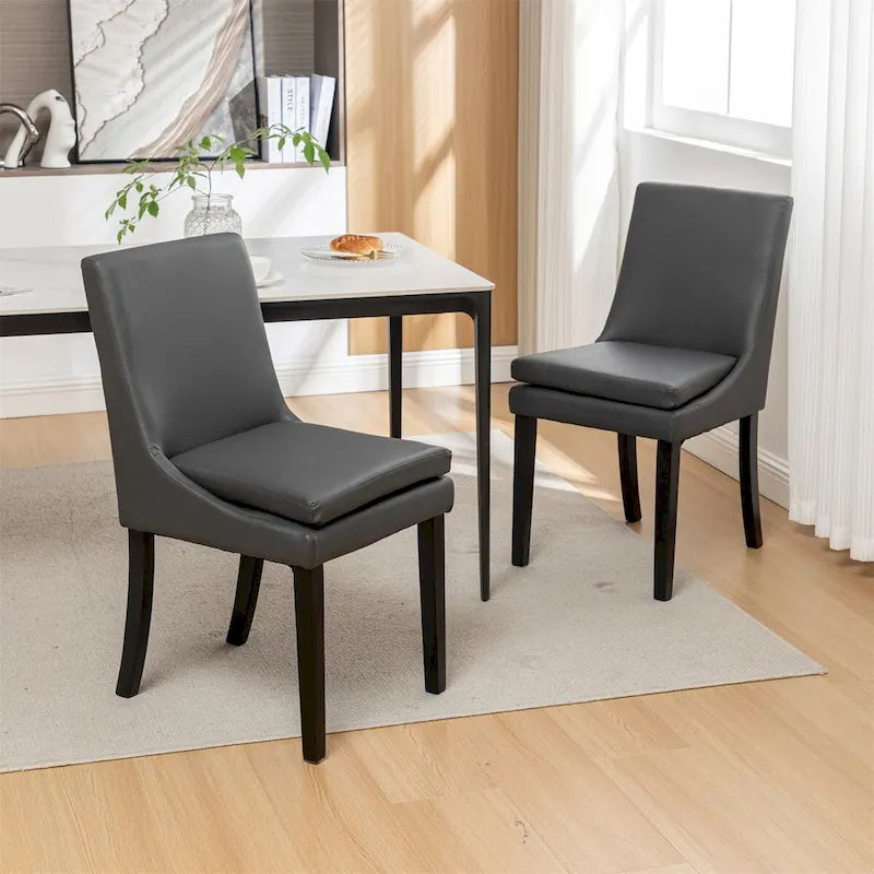 Chaises de salle à manger modernes avec pieds en bois massif