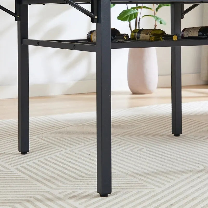 Table à manger pliable de style industriel rétro — Table rectangulaire en bois massif