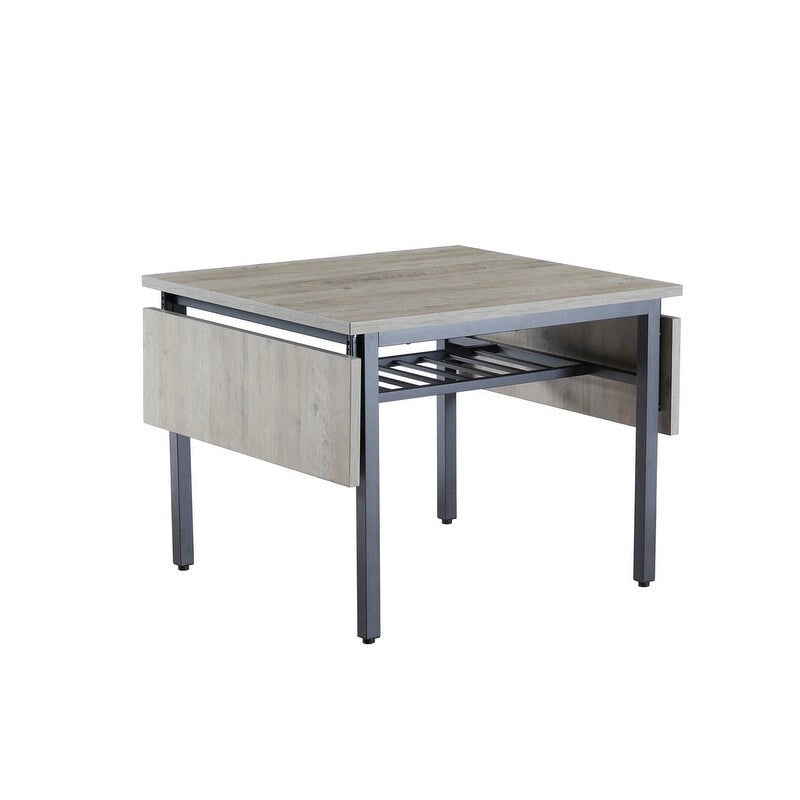 Table à manger pliable de style industriel rétro — Table rectangulaire en bois massif
