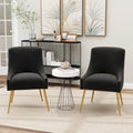 Chaise de salle à manger en velours sans accoudoirs, style moderne et glamour
