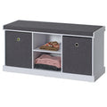 Banc de rangement à chaussures avec étagère, pliable pour un rangement compact