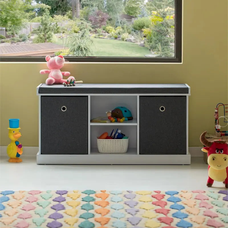 Banc de rangement à chaussures avec étagère, pliable pour un rangement compact
