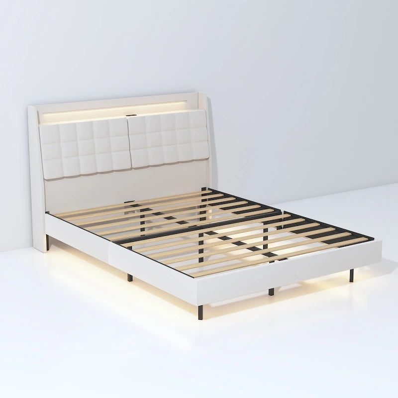Tête de lit flottante King Size avec rangement