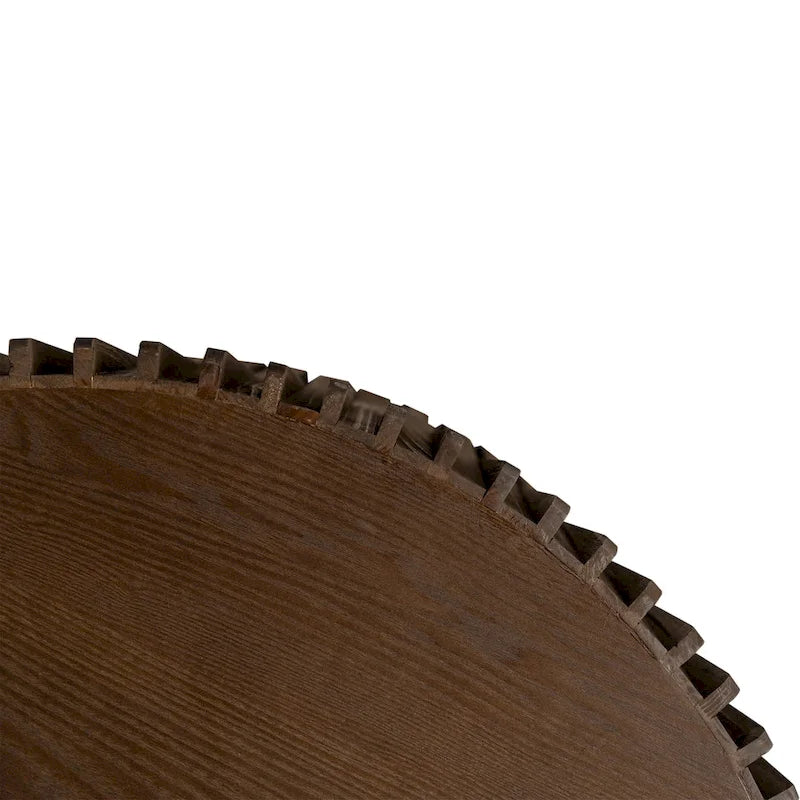 Table basse avec motif texturé en relief vertical pour salon